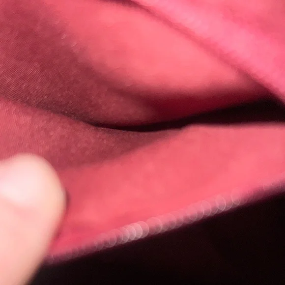 Badgley Mischka Burgundy Quilted Mini Backpack with Gold Accents - Picture 11 of 12